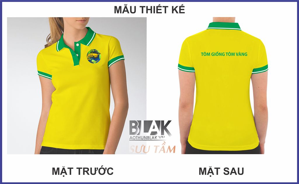 Mẫu thiết kế áo thun đồng phục nhân viên tại công ty Tôm Giống Tôm Vàng
