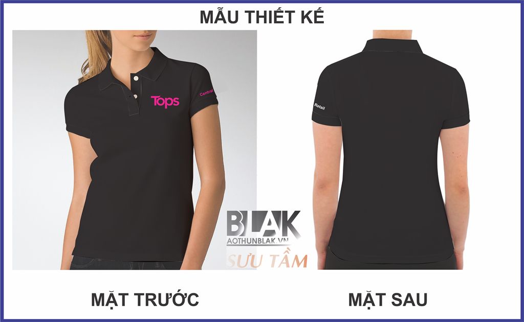Mẫu thiết kế áo thun đồng phục siêu thị Tops
