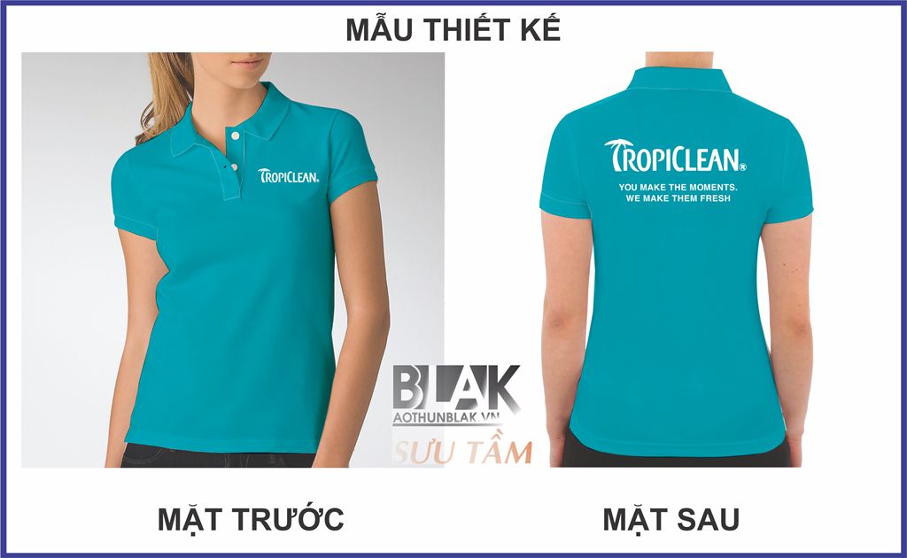 Mẫu thiết kế áo thun đồng phục nhân viên tại Tropiclean Việt Nam