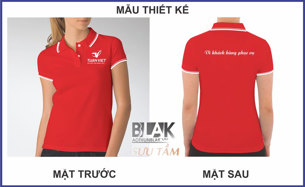 Mẫu thiết kế áo thun đồng phục công ty Tuấn Việt