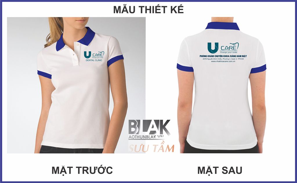 Mẫu thiết kế áo thun đồng phục Ucare Dental
