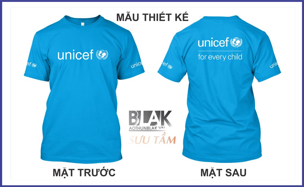 Mẫu thiết kế áo thun đồng phục Unicef Việt Nam