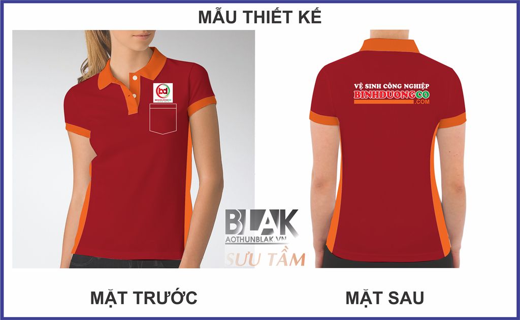 Mẫu thiết kế áo thun đồng phục Công ty vệ sinh Bình Dương
