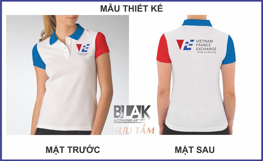 Mẫu thiết kế áo thun đồng phục VFE – Vietnam France Exchange