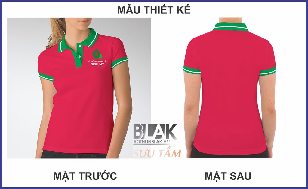 Mẫu thiết kế áo thun đồng phục Hệ Thống Viện Dưỡng Lão Bình Mỹ