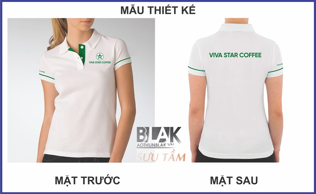 Mẫu thiết kế áo thun đồng phục Vina Star Coffee