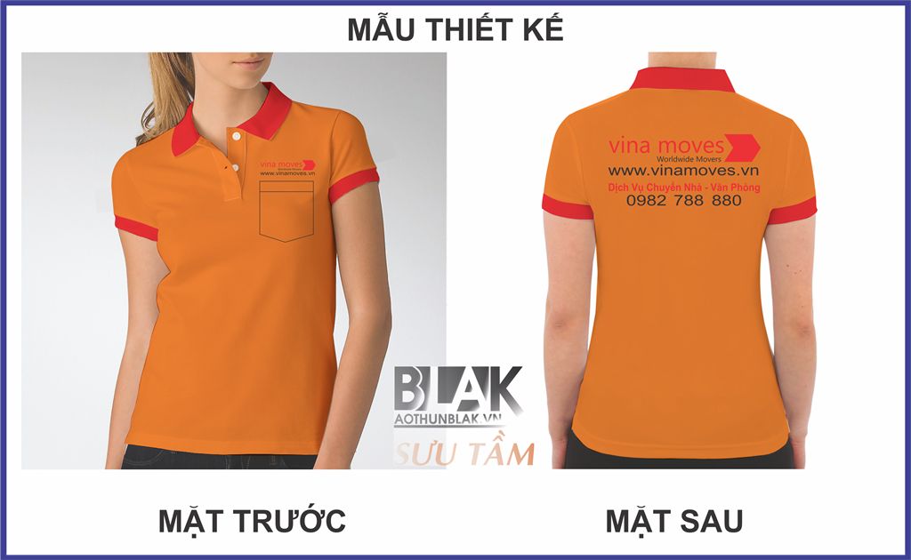 Mẫu thiết kế áo thun đồng phục Vinamoves