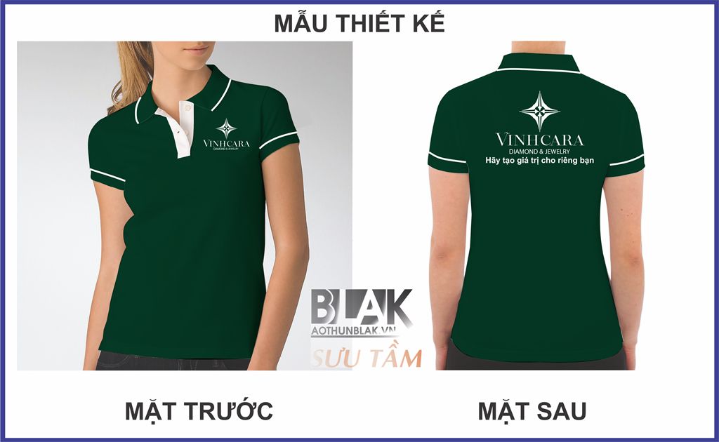 Mẫu thiết kế áo thun đồng phục Vĩnh Cara