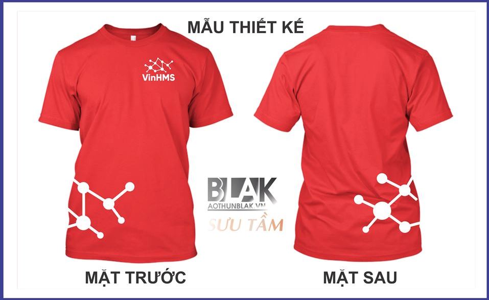 Mẫu thiết kế áo thun đồng phục VinHMS