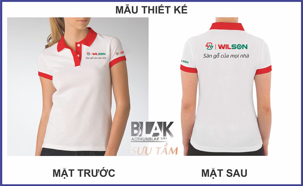Mẫu thiết kế áo thun đồng phục công ty sàn gỗ WilSon