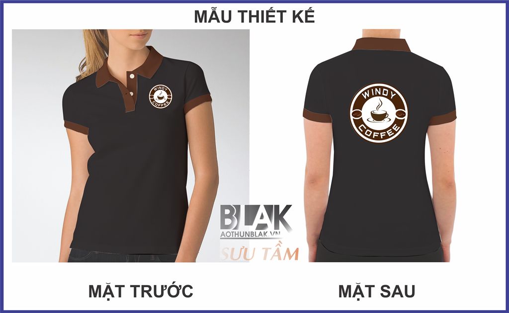 Mẫu thiết kế áo thun đồng phục nhân viên tại Windy Coffee