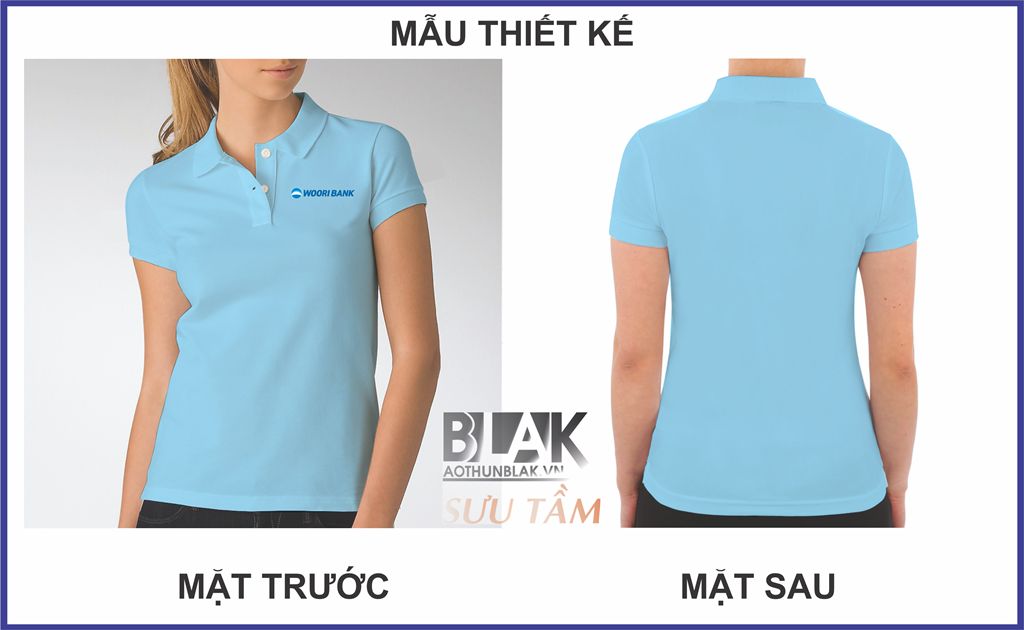 Mẫu thiết kế áo thun đồng phục ngân hàng Woori
