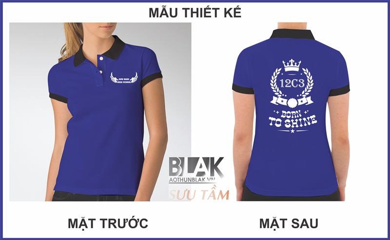 Mẫu thiết kế áo lớp 12C3 Born To Shine