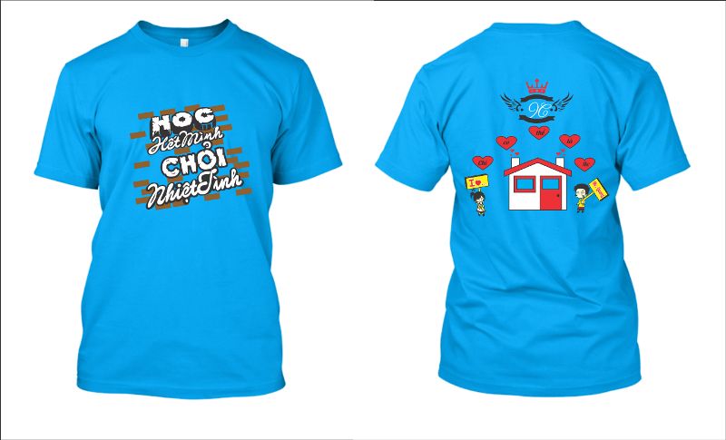 Mẫu thiết kế áo lớp 9C Học hết mình chơi nhiệt tình