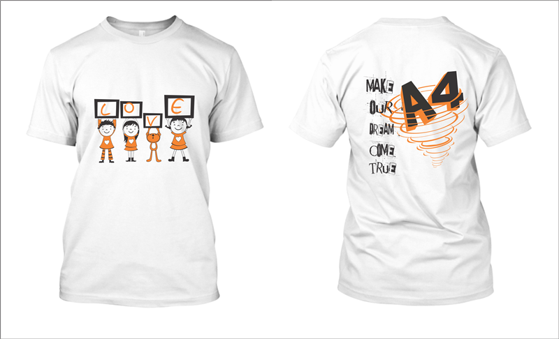 mẫu thiết kế áo lớp A4 - Make our dream come true