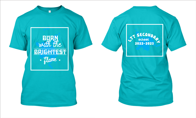 Mẫu thiết kế áo lớp Burn with the BRIGHTEST flame