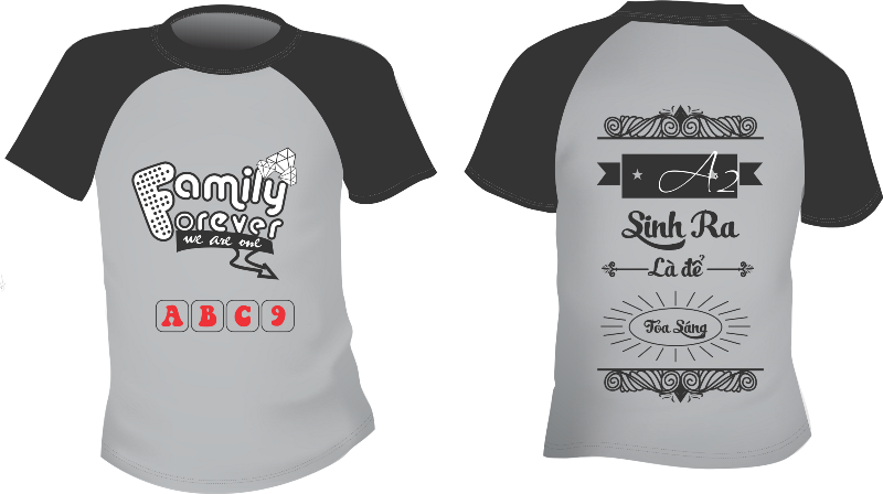 Mẫu thiết kế áo lớp - Family forever we are one