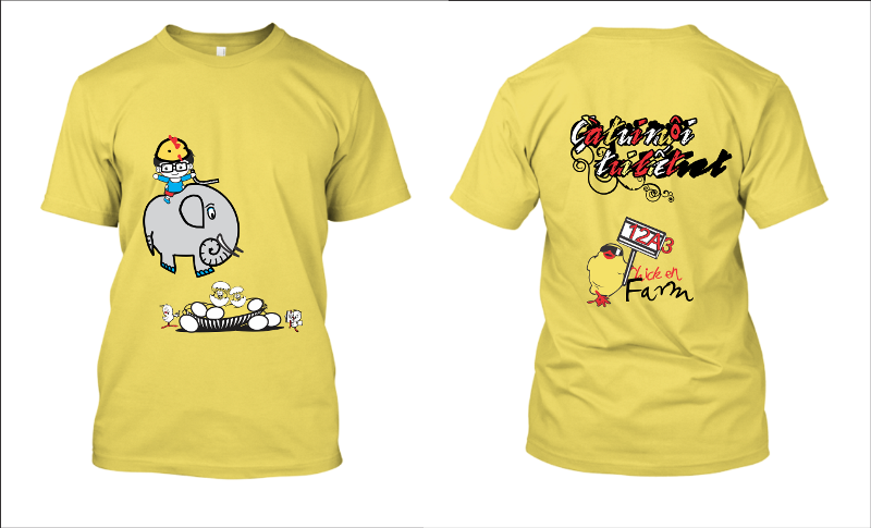 Mẫu thiết kế áo lớp 12A3 - Gà tui nuôi tui biết!