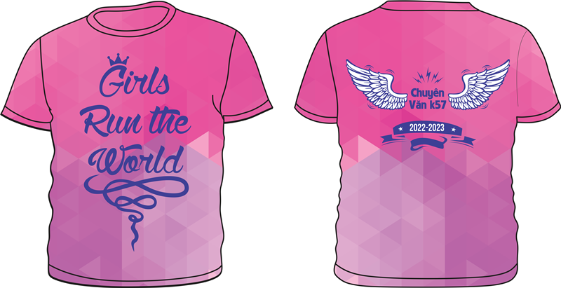 Mẫu thiết kế áo lớp - Girls run the world