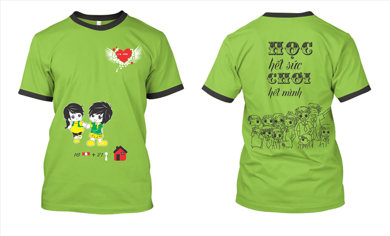 Mẫu thiết kế áo lớp - Học hết sức chơi hết mình