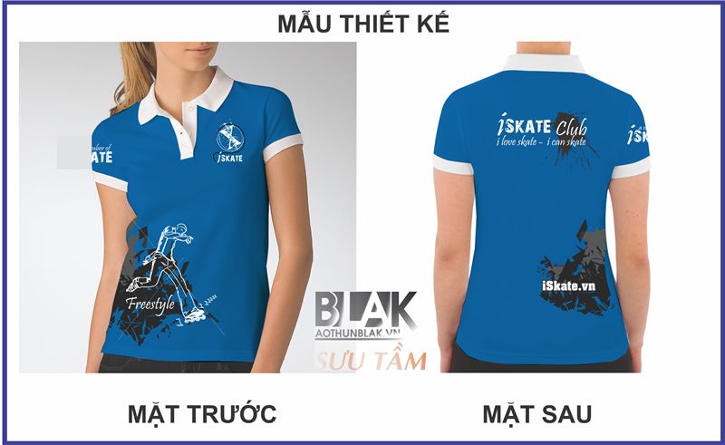 Mẫu thiết kế áo nhóm trượt patin Iskate Club