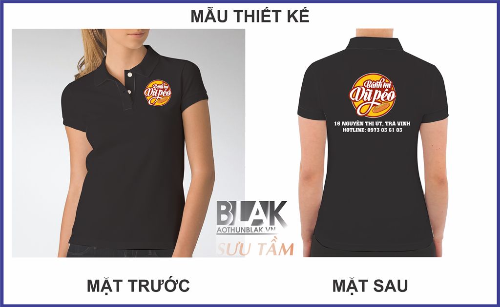 Mẫu thiết kế áo thun đồng phục nhân viên Dũ Béo, Trà Vinh