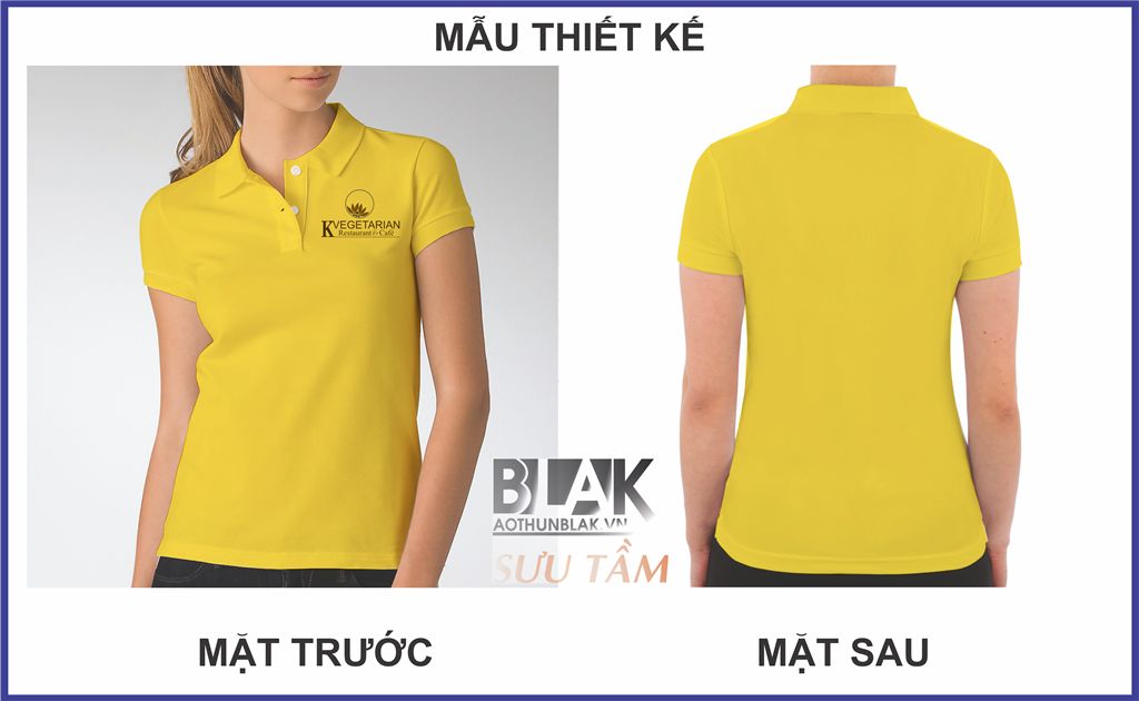 Mẫu thiết kế áo thun đồng phục nhân viên tại KVegetarian Restaurant & Cafe
