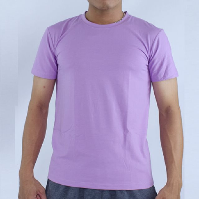 Mẫu áo thun trơn cổ tròn vải cotton