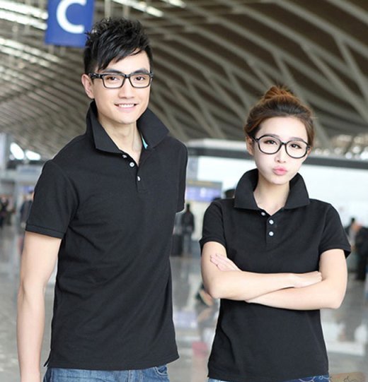 Áo thun trơn cổ bẻ vải cá sấu