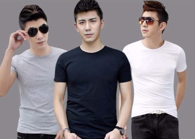 Áo thun trơn nam đơn giản