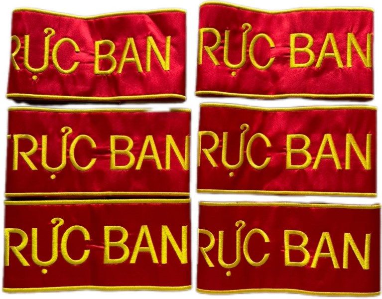 Mẫu băng đeo tay Trực Ban