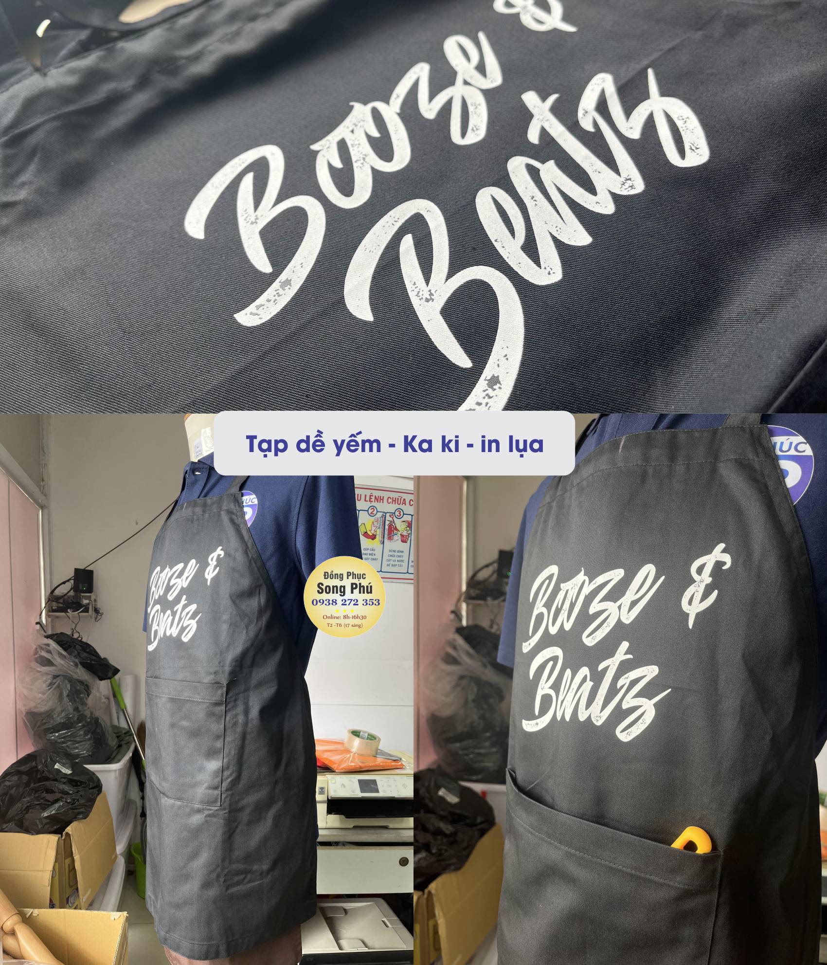 Mẫu tạp dề đồng phục Boose & Beats