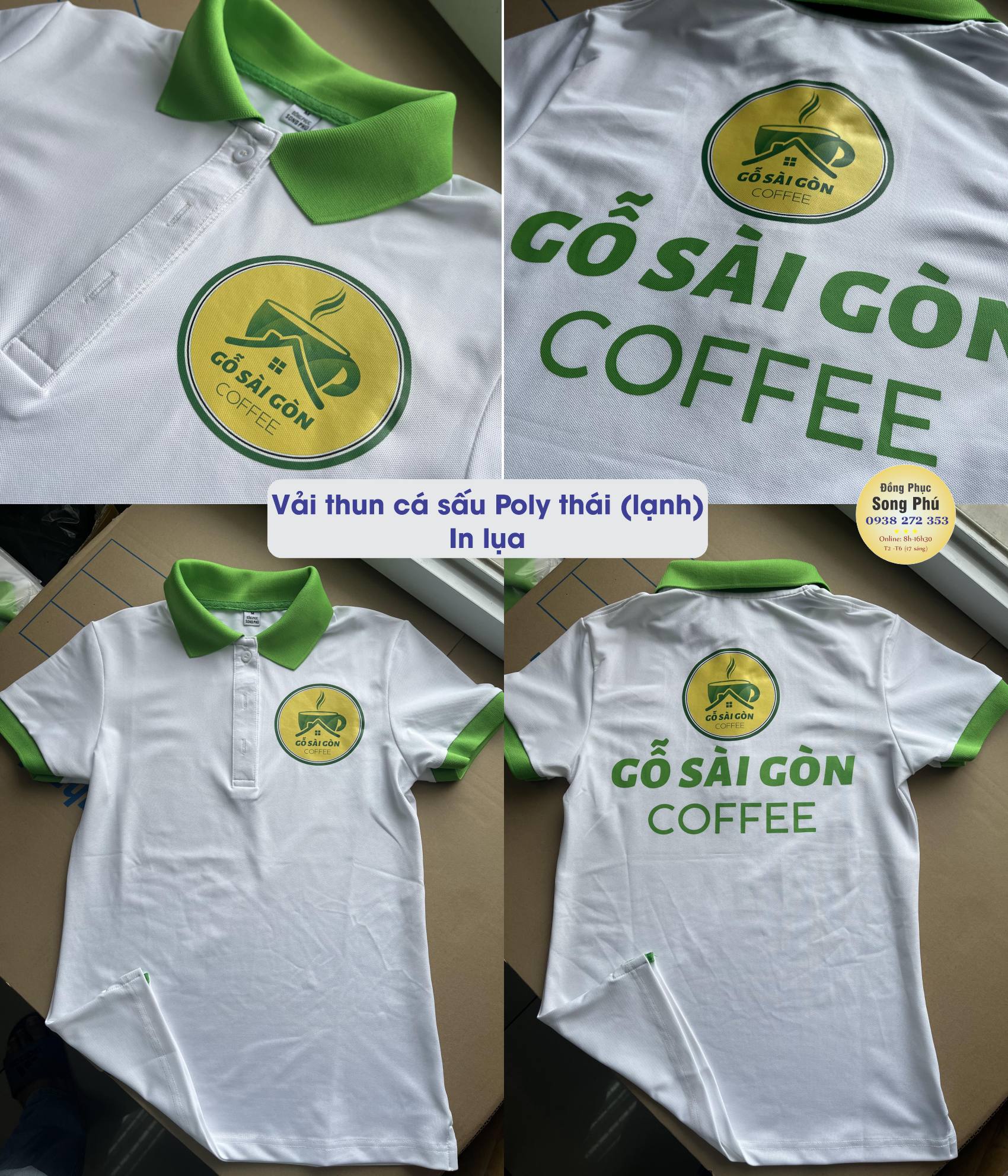 Mẫu áo đồng phục quán cafe Gỗ Sài Gòn
