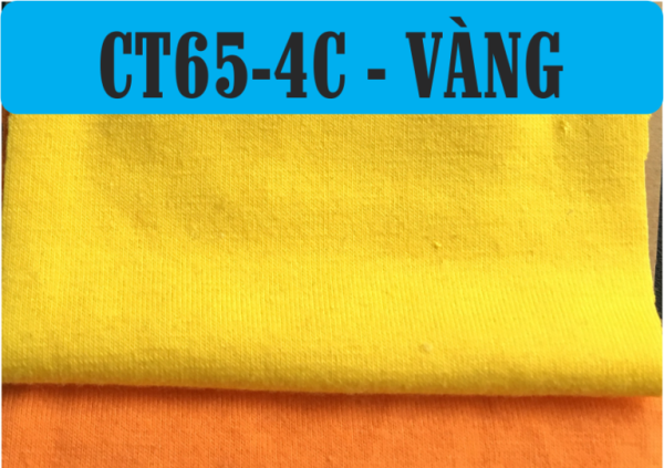 vải cotton 65/35 co giãn 4 chiều màu vàng