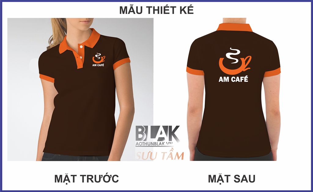 Mẫu thiết kế áo thun đồng phục nhân viên tại AM Cafe