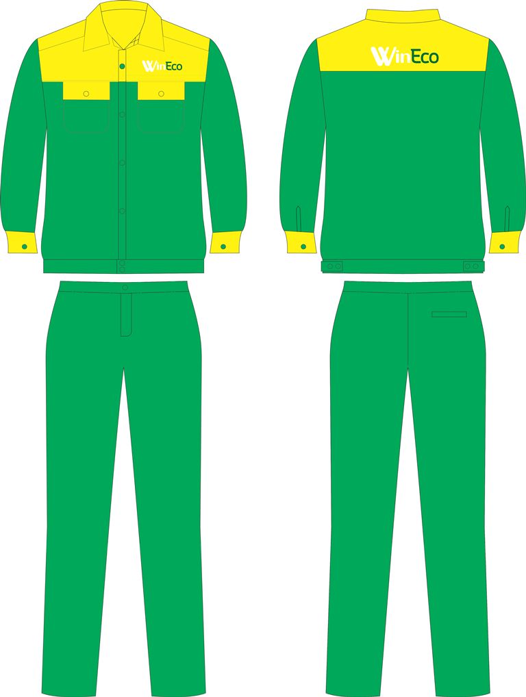 Mẫu thiết kế quần áo bảo hộ lao động Wineco