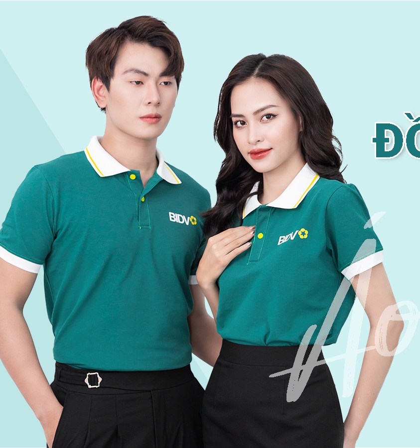 Mẫu áo thun đồng phục quảng cáo ngân hàng BIDV mới nhất