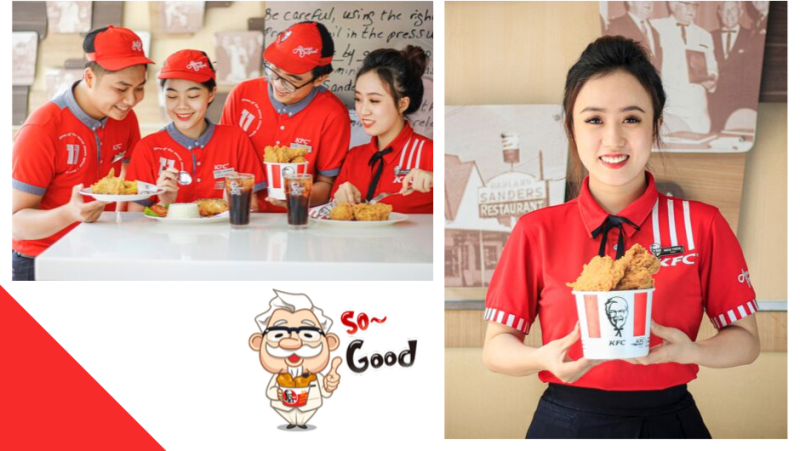 Đồng phục thương hiệu gà rán KFC