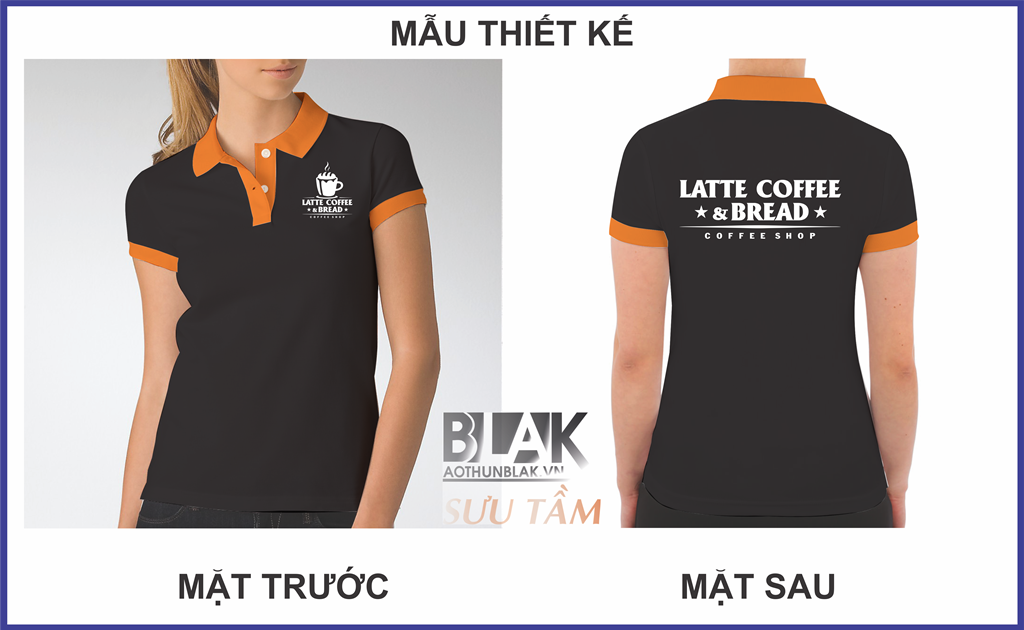 Mẫu thiết kế áo thun đồng phục nhân viên tại Latte Coffee Bread, Đồng Nai Link tải:
