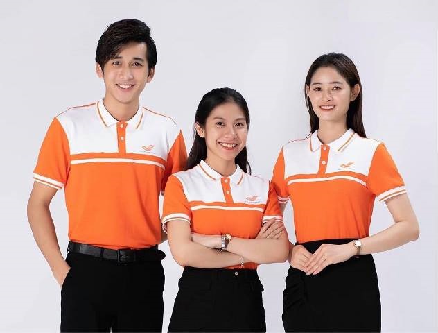Mẫu áo đồng phục vnpost thiết kế đẹp