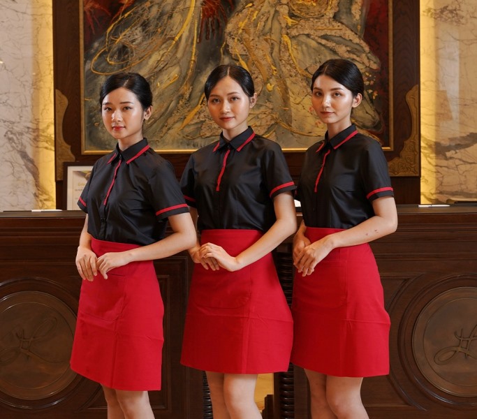 Mẫu đồng phục nhà hàng thiết kế sang trọng