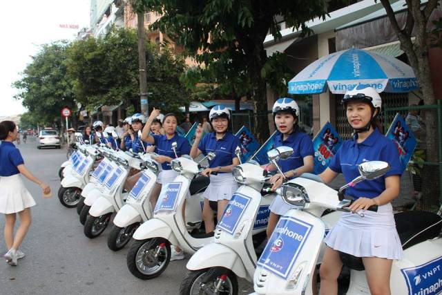 Mẫu áo thun đồng phục của Vinaphone cho dự án roadshow