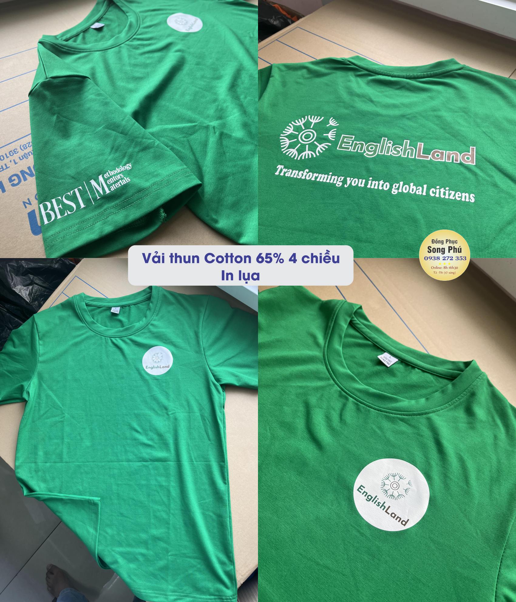 Mẫu áo thun đồng phục tiếng anh EnglishLand