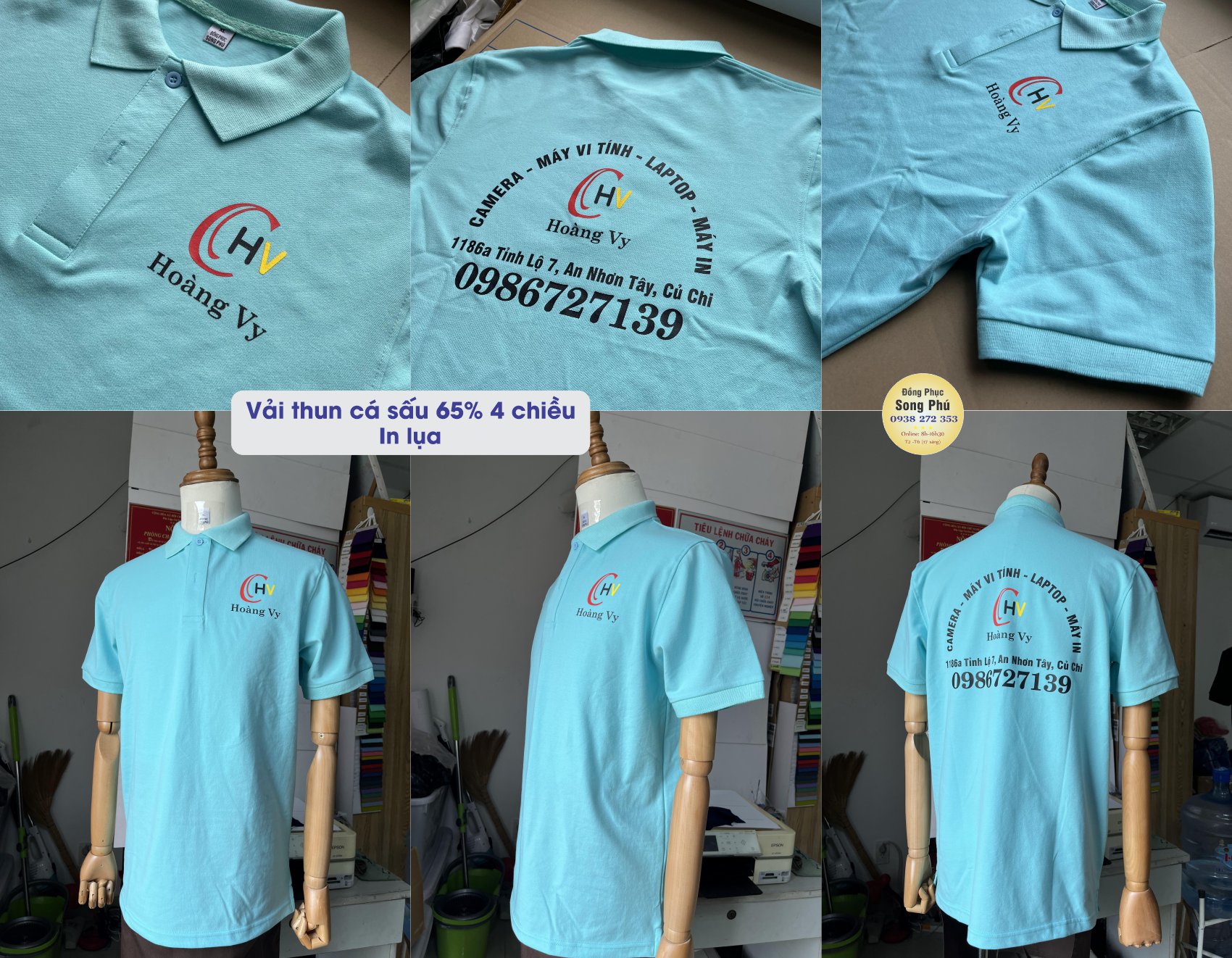 Mẫu áo thun đồng phục Hoàng Vy 2023