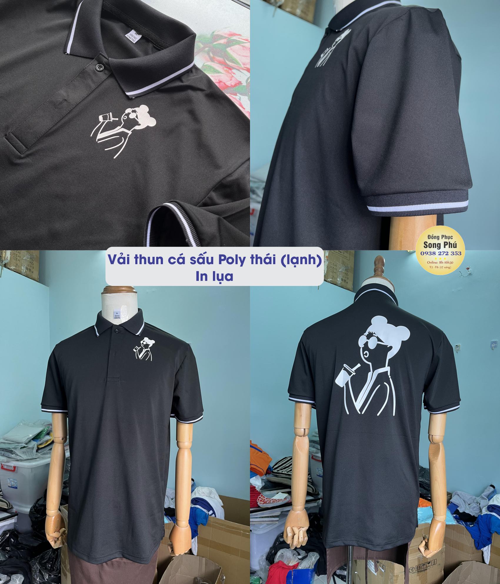 Áo thun đồng phục quán cafe trà sữa Hufu