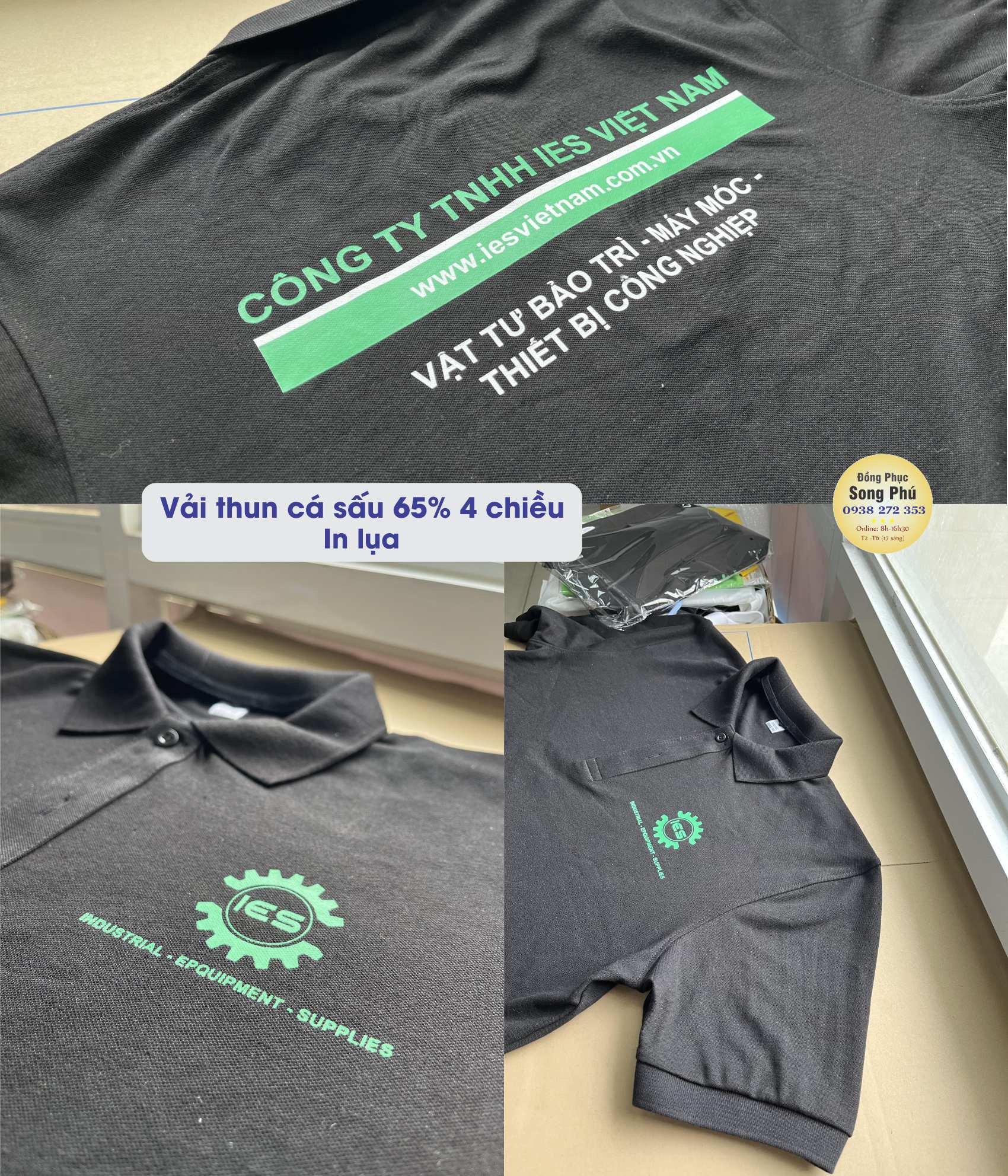 Mẫu áo thun đồng phục công ty IES Việt Nam