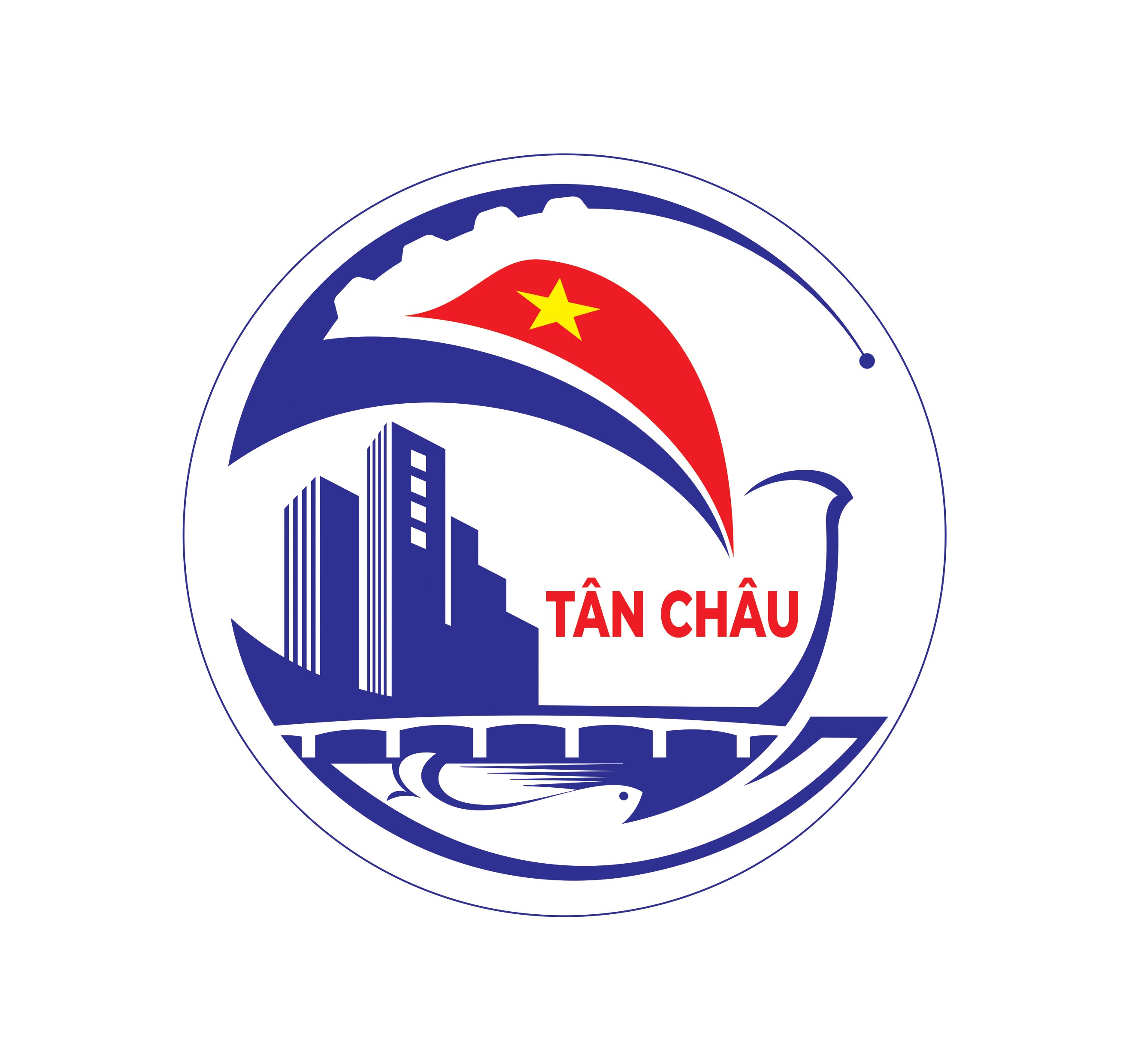 thiết kế logo thị xã tân châu mới