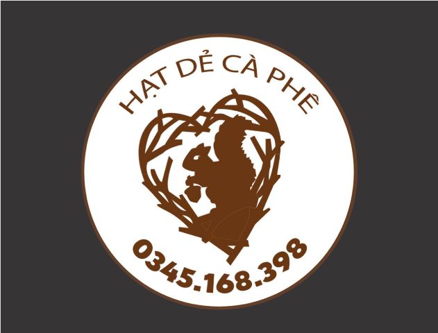 Mẫu thiết kế logo hạt dẻ cà phê