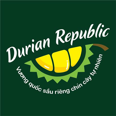Mẫu thiết kế logo Durian Republic – Vương quốc sầu riêng tự nhiên