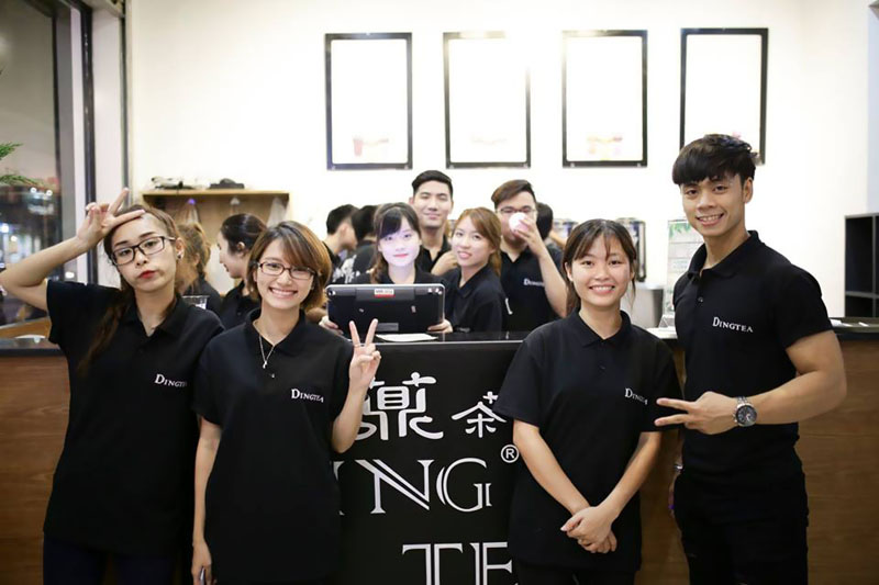 Mẫu đồng phục quán trà sữa Ding Tea